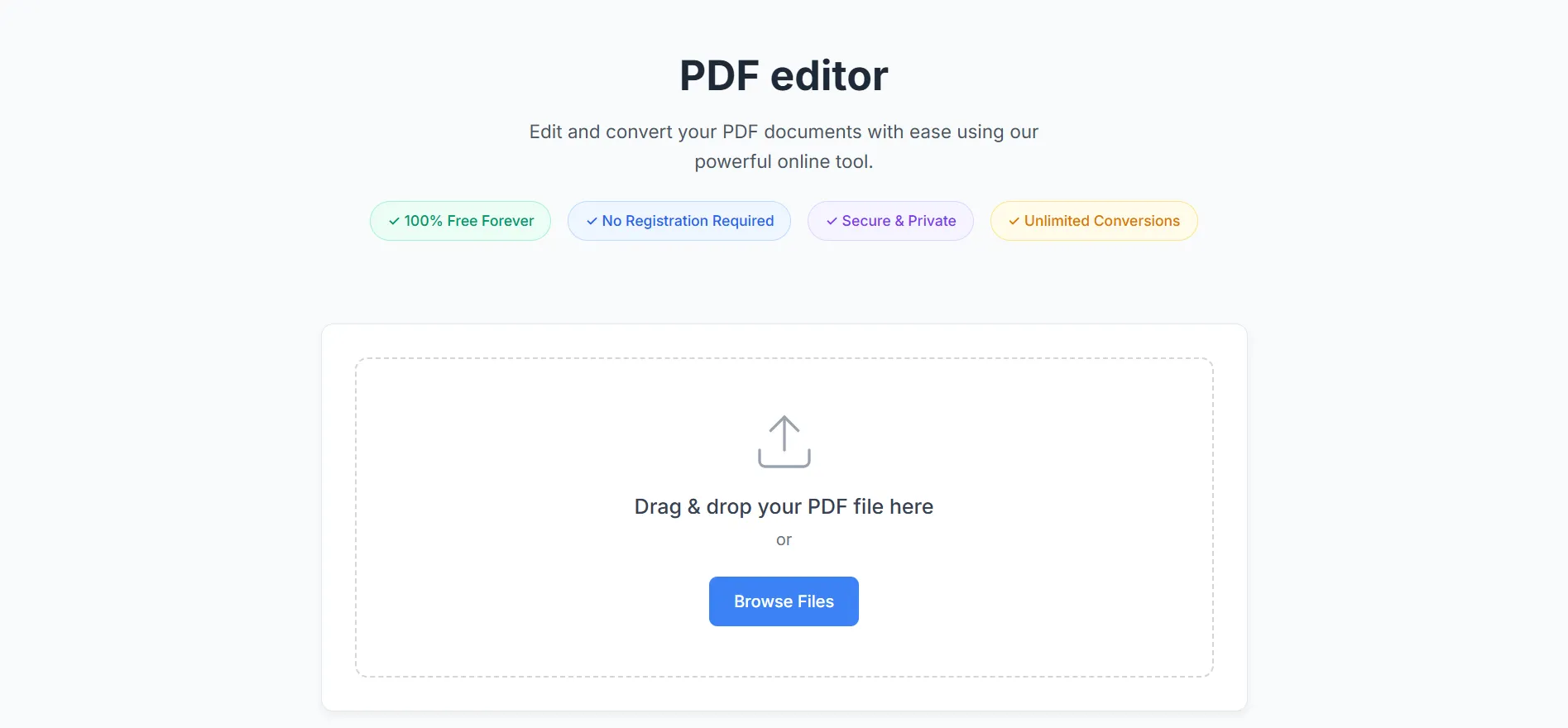 PDF Editor Interface