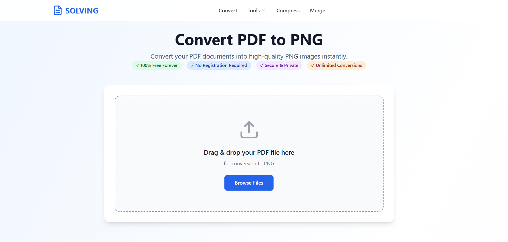 PDF to PNG Interface