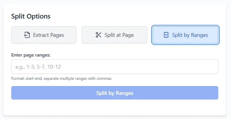 Split Method Selection