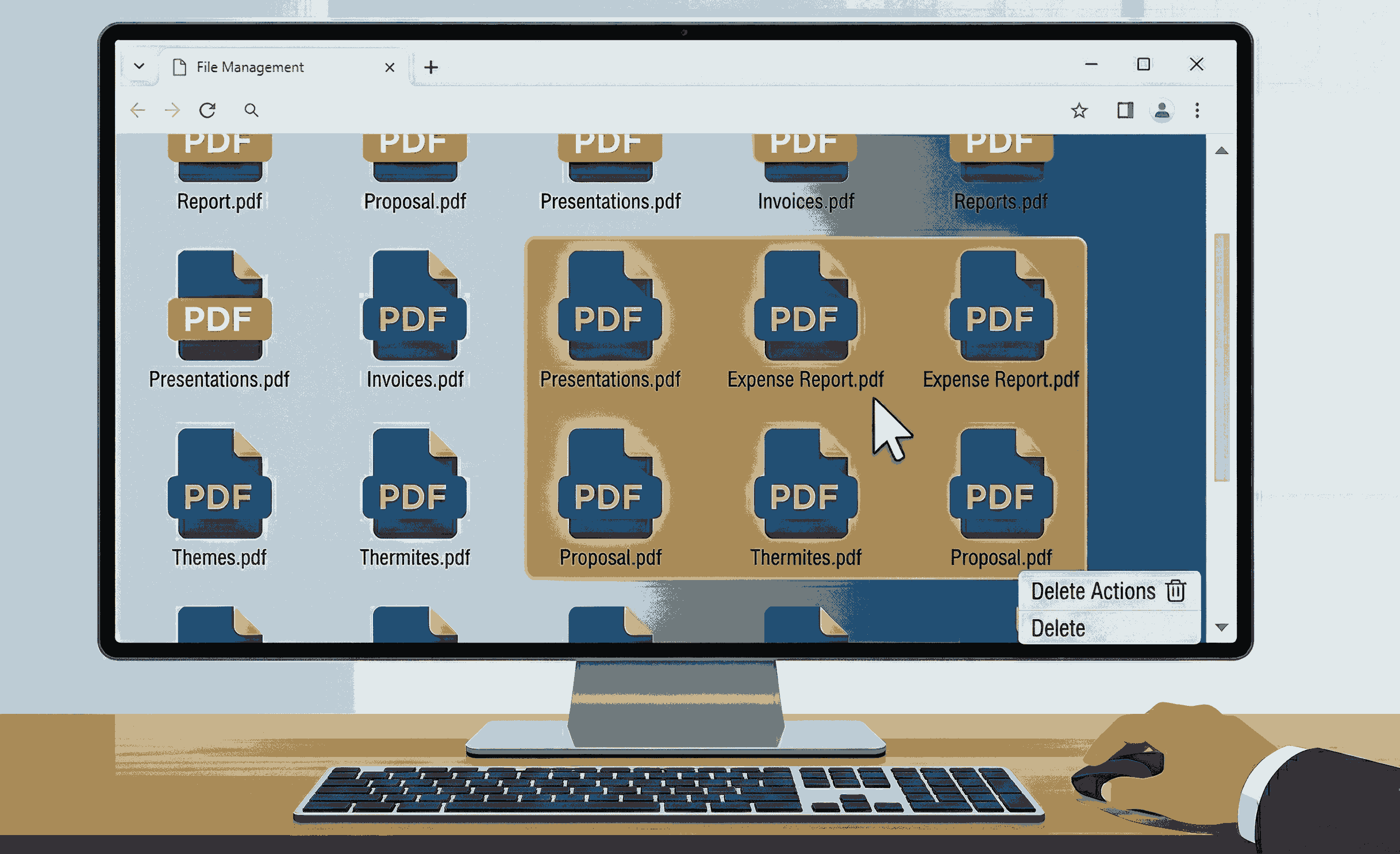 Deleting pages from a PDF document online securely