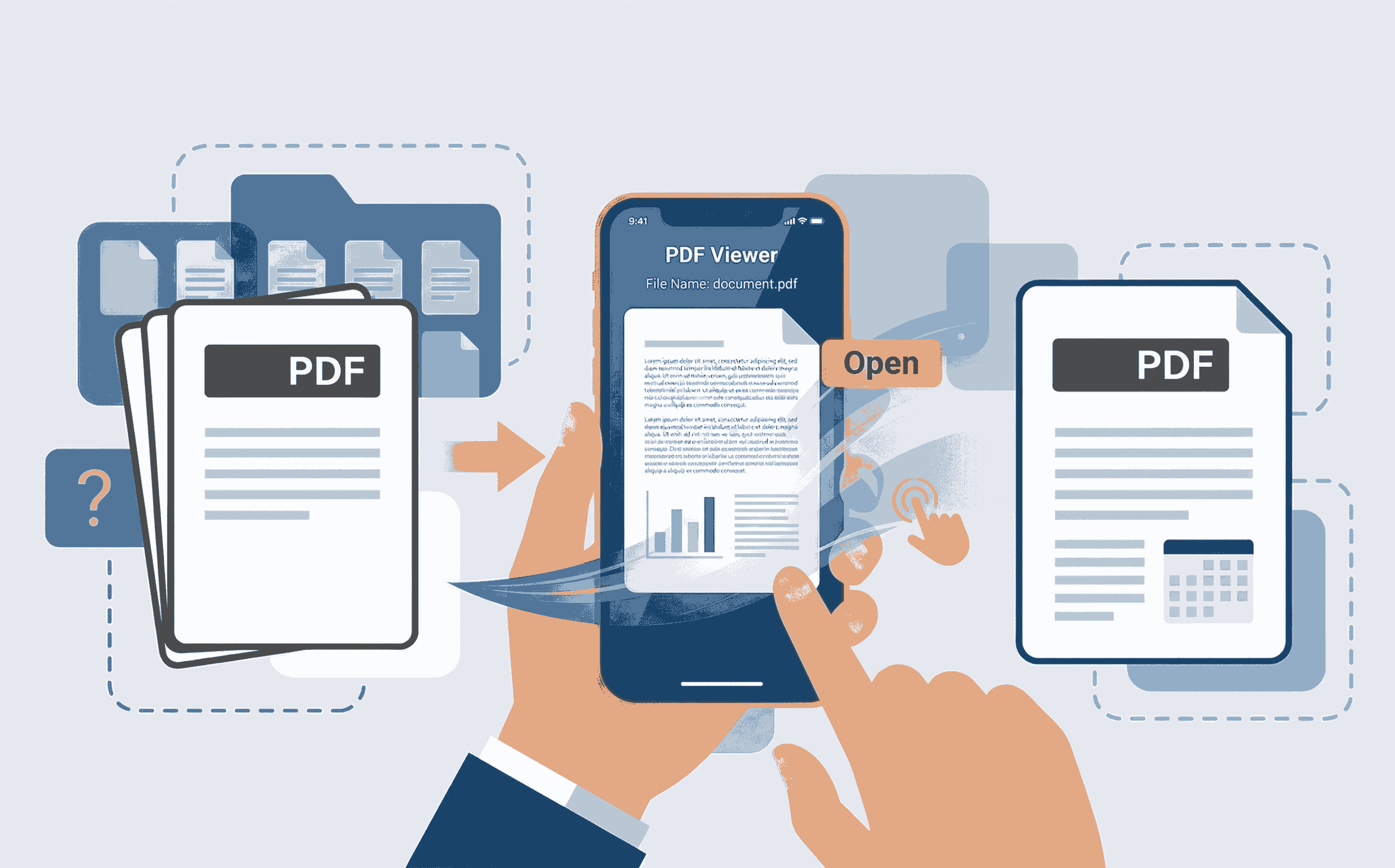 Opening a PDF file on an iPhone using browser