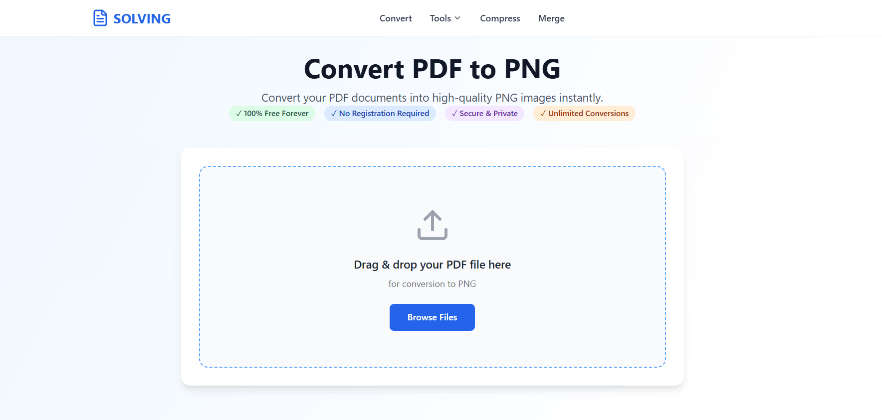PDF to PNG Interface