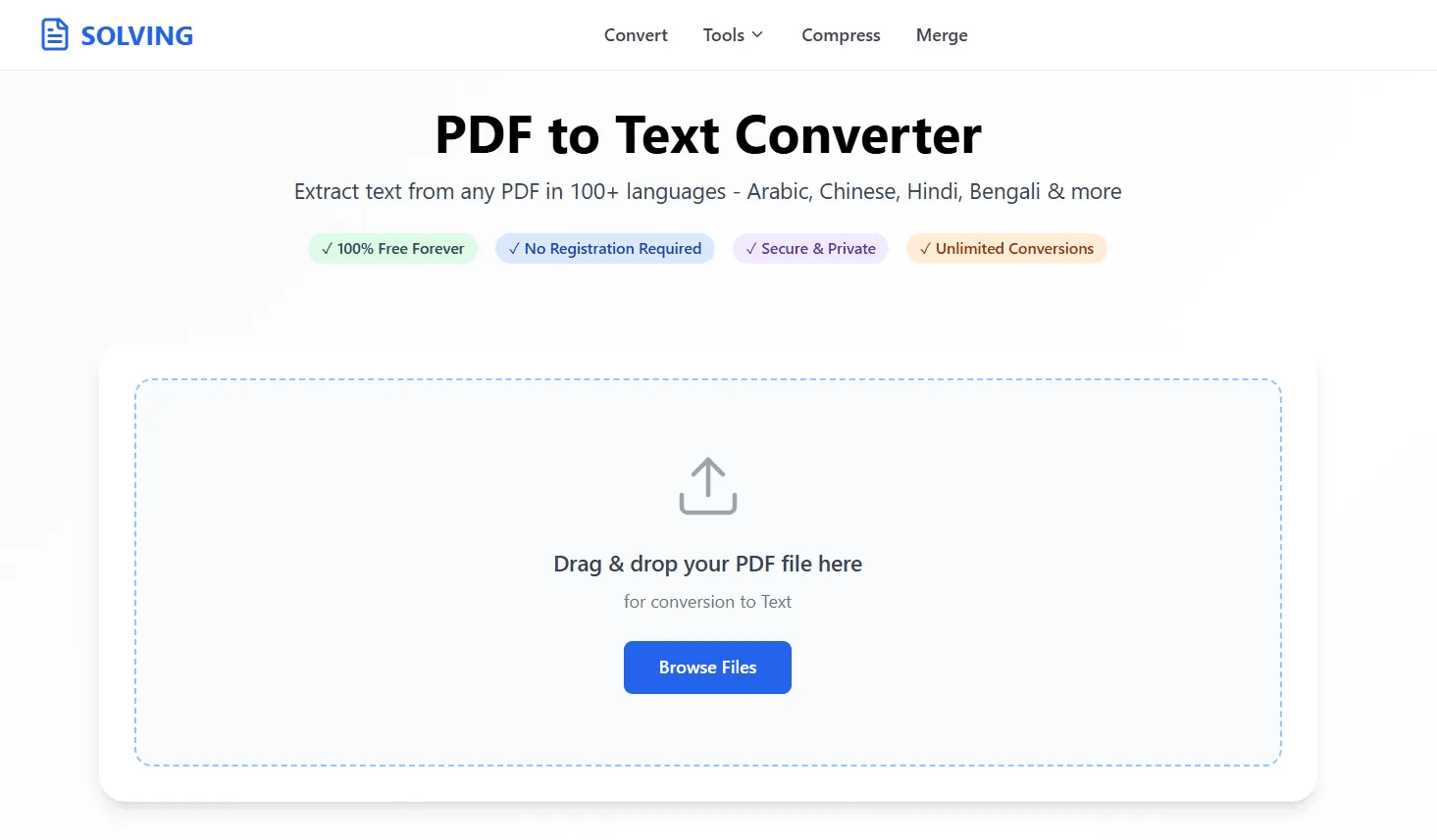PDF to Text Interface