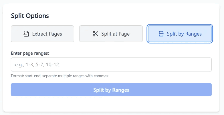 Split Method Selection
